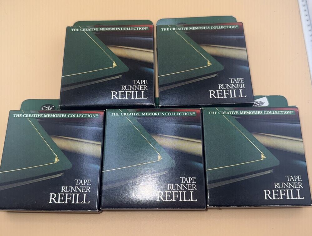 Creative Memories Tape Runner Refill Lot of 5- 33 feet each - New - 018